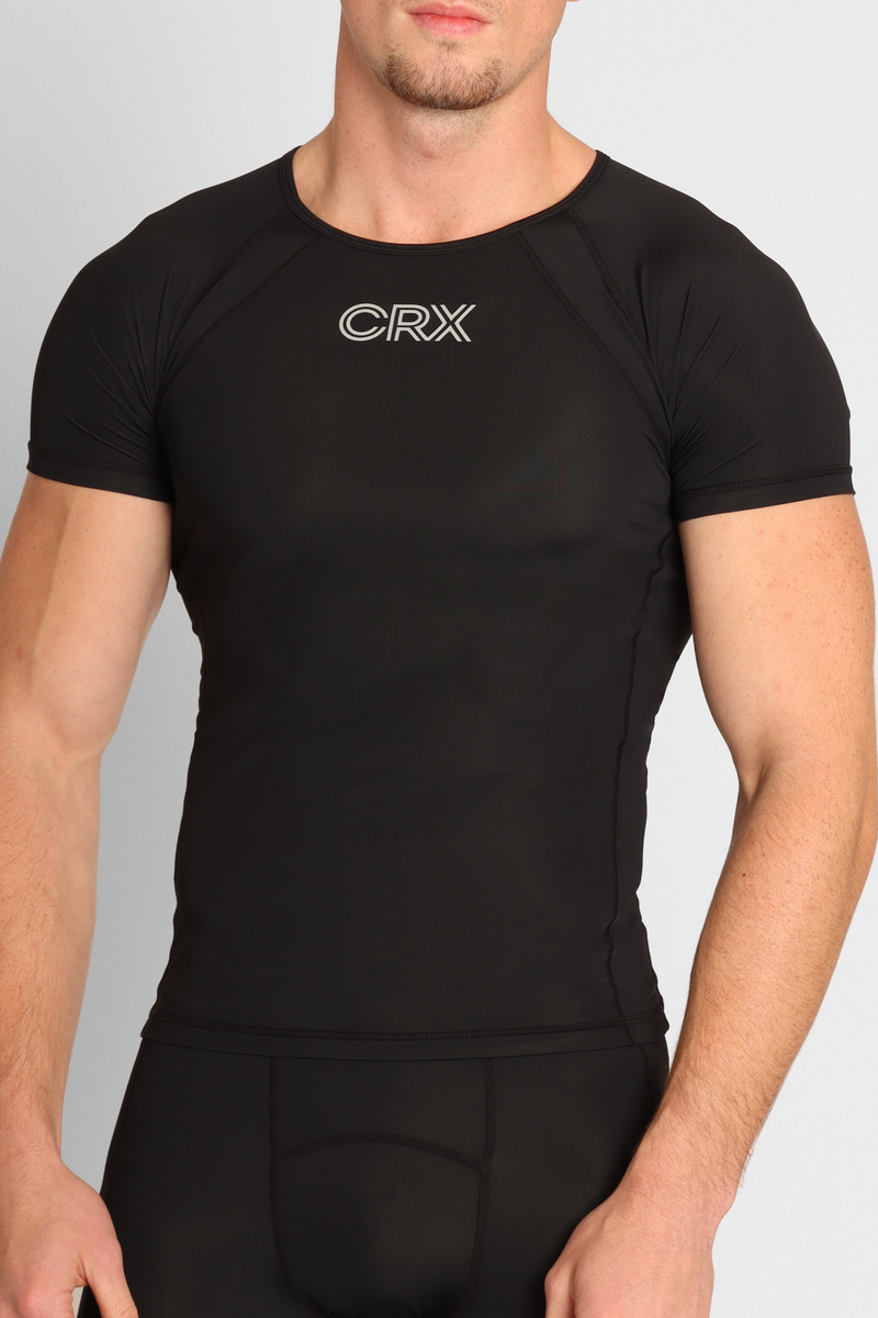 CRX Black Elite Compression Mens T-Shirt – VX3